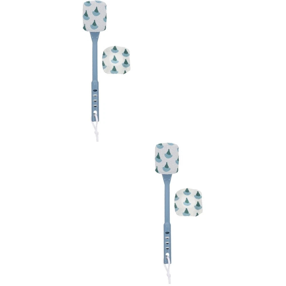 2 pcs Household Bath Brush Practical Shower Brush Back Cleaning Brush for
