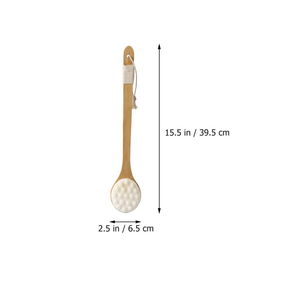 Shower Body Brush Fibre Long Handle Back Scrubber for Skin Exfoliating