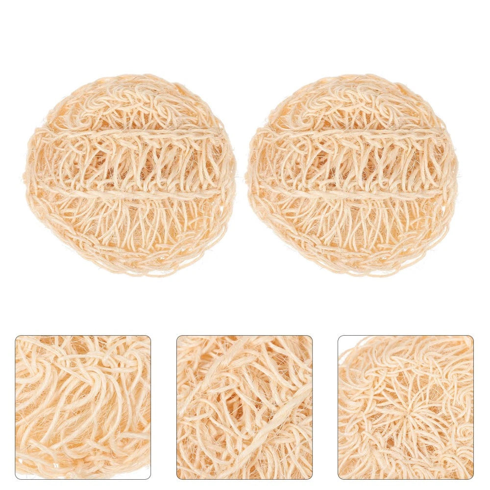 2 Pcs Sisal Bath Brush Man Mother Scrubber for Body Bathing Accessories