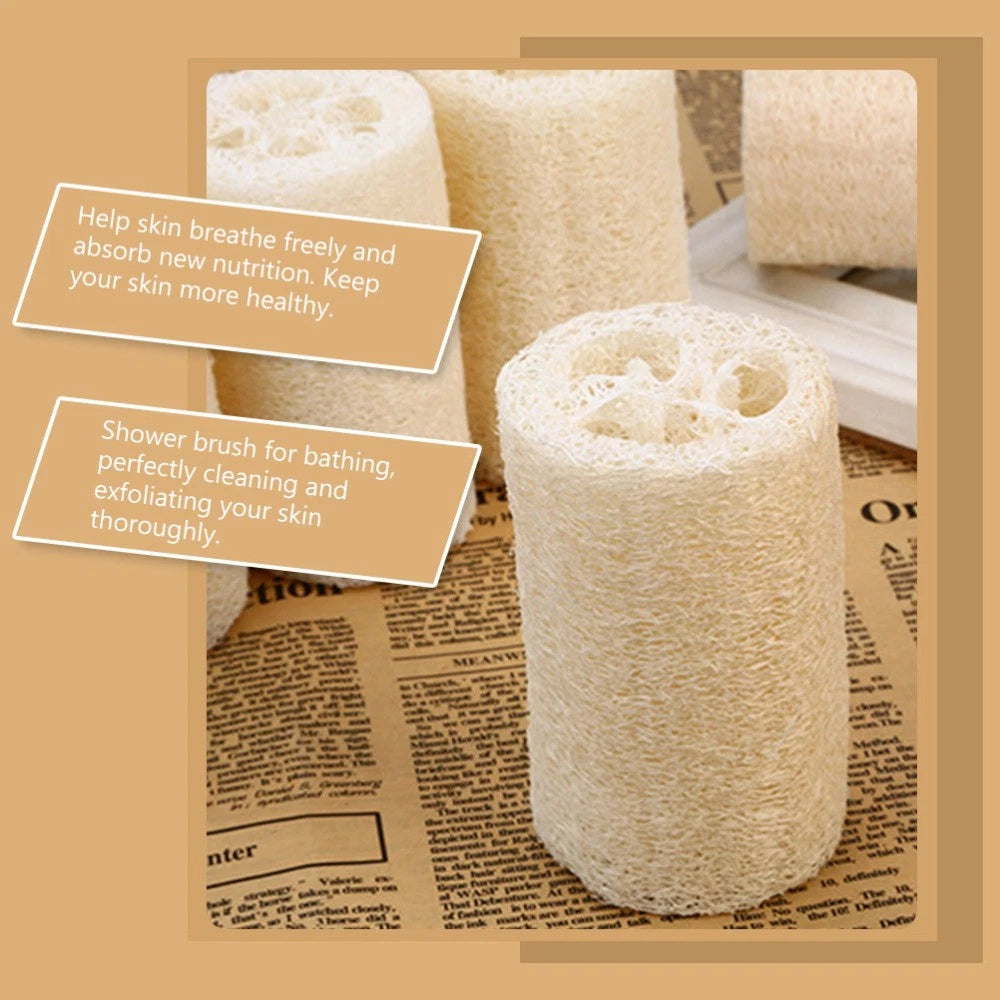 2 Pcs Loofah Bath Towel Exfoliating Washcloth Body Sponge Brush