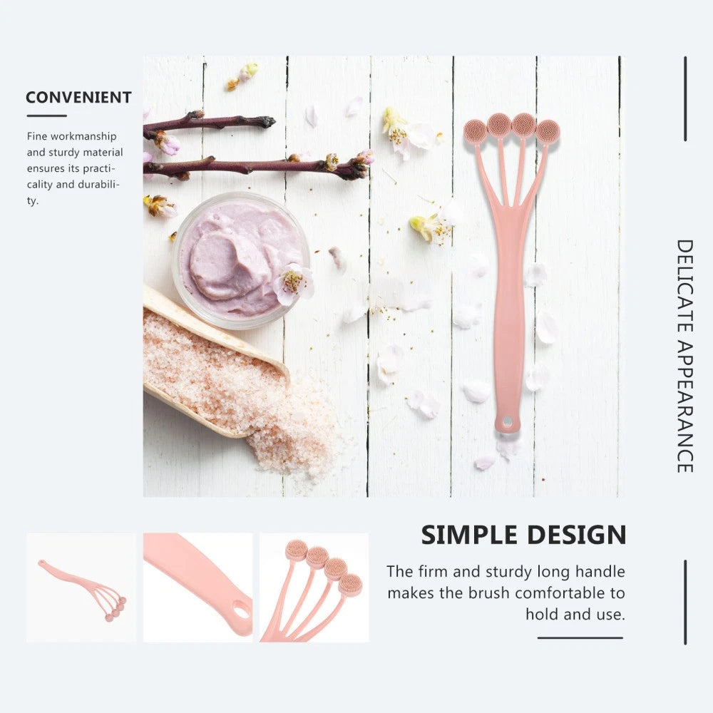 5 Pack Exfoliating Bath Brush Shower Back Scrubber for Women Tool