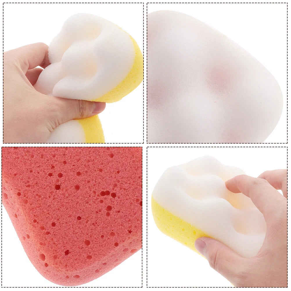 4PCS Shower Bath Brushes Bath Skin-Friendly Sponges Scrubbers Bathing Tools