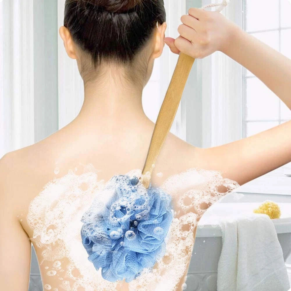 Loofah with Handle, Loofah on a Stick, Shower Sponge with Handle, Bath Brush