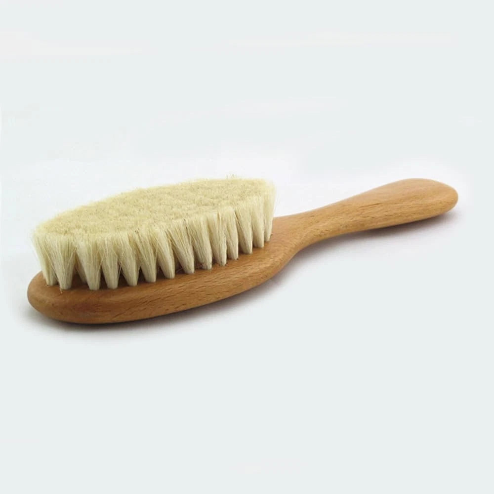 8.86” Short Handle Dry Bath Body Brush Scrubber, Wood Handle Natural Soft Woo...
