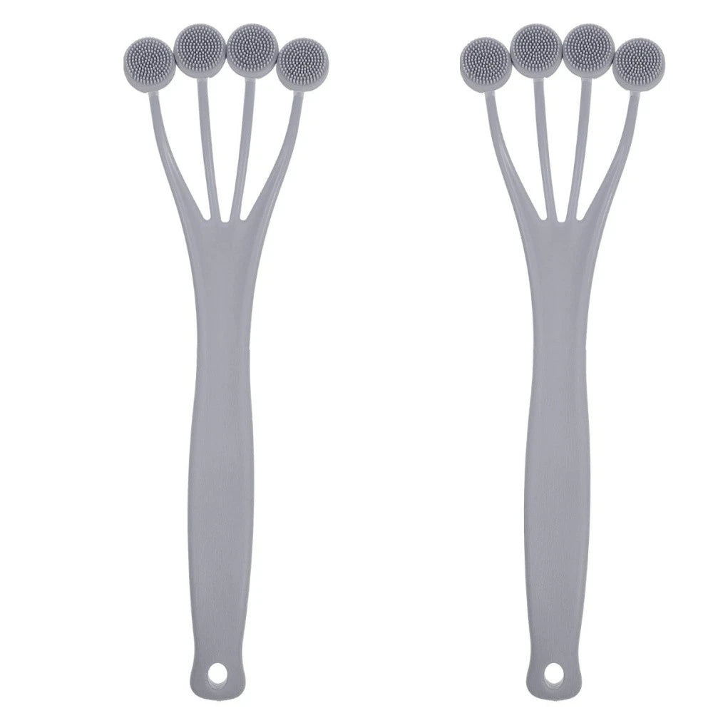 2pcs Long Handle Bath Back Brush Practical Shower Body Brush Portable Bath Brush