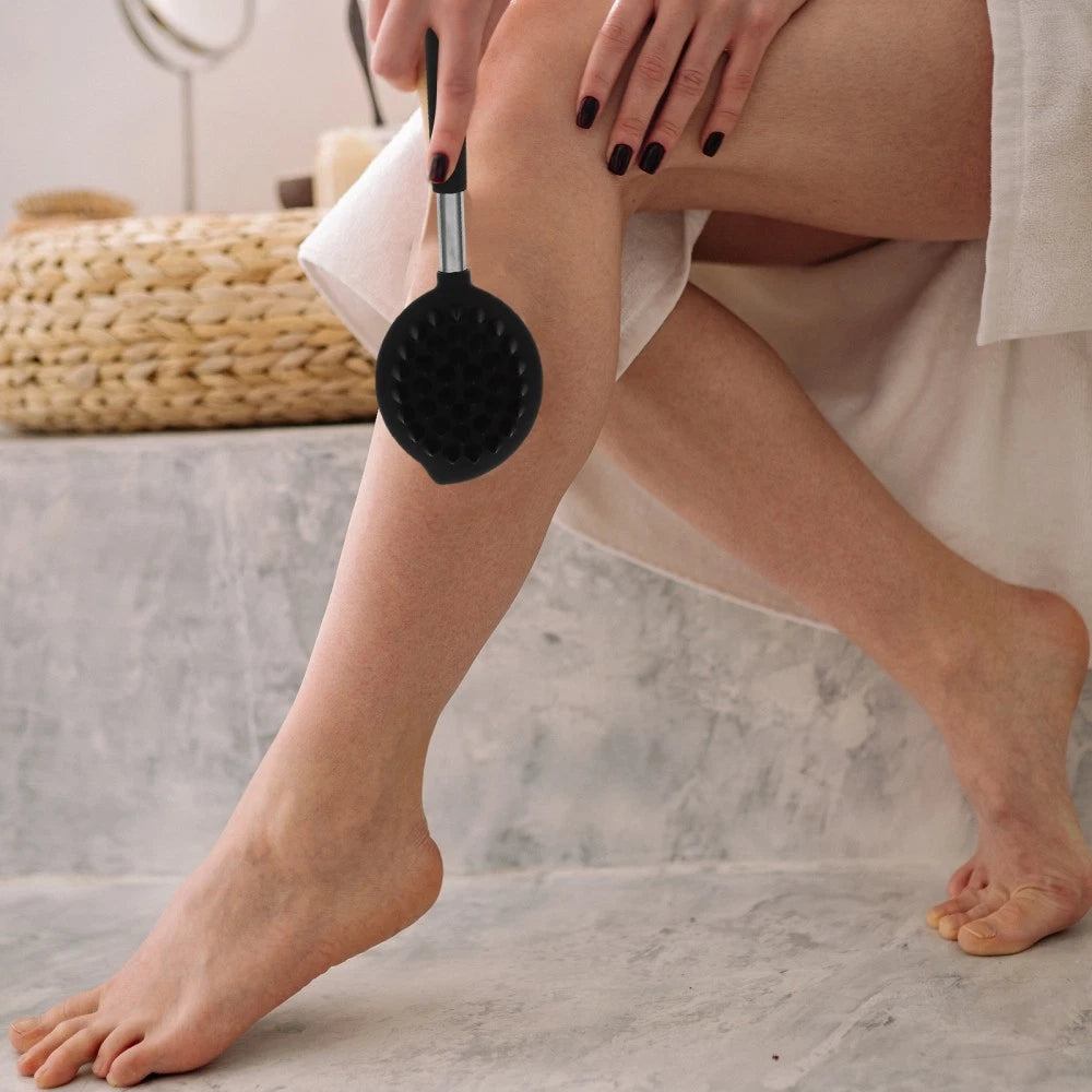 Silicone Bath Brush Man Skin Exfoliating Back Scrubbing Shower Body Scrubber