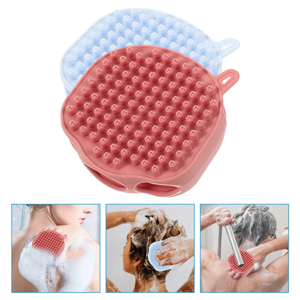 2 Pcs Shampoo Bath Brush Travel Child Body Scrub Shower Scrubber