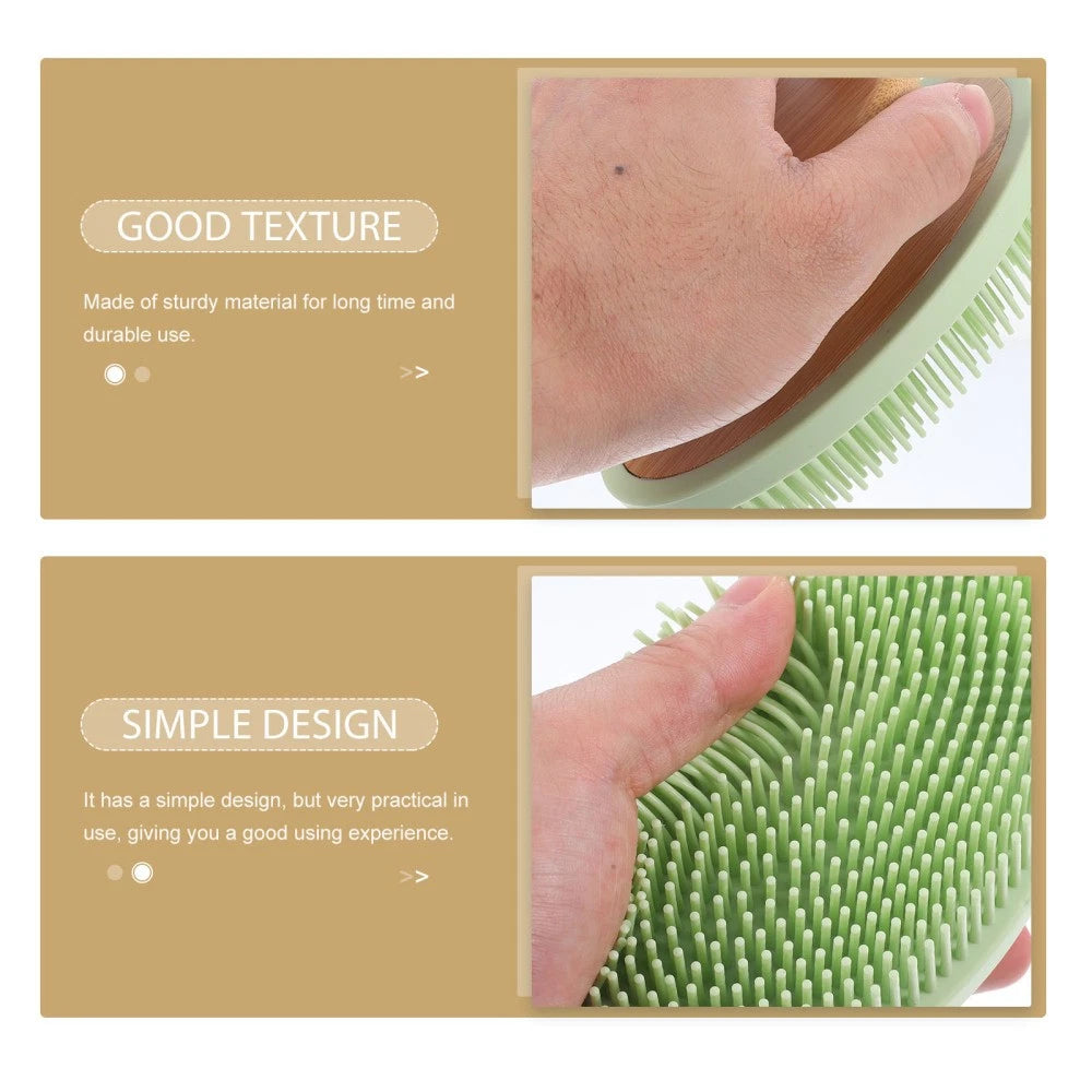 Bath Brush Exfoliating Back Scrubber for Shower Silicone Exfoliator