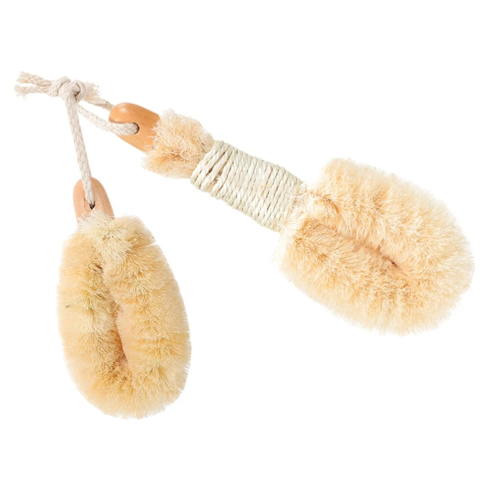 2 Pcs Silk Bath Brush Body Brushes for Shower Exfoliating Man Exfoliator
