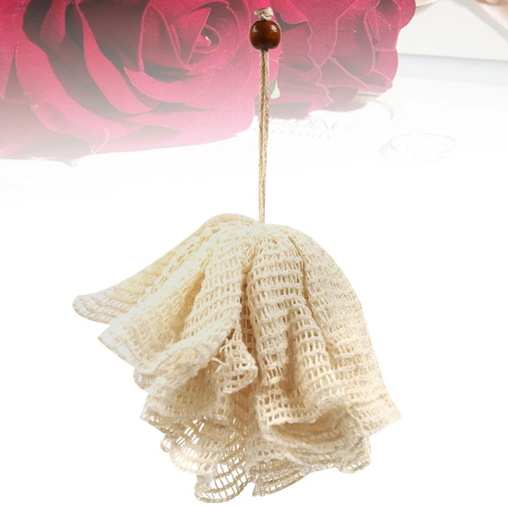 Bath Flower Towel Bathroom Shower Brushes for Body Portable Scrubber Ball Mesh