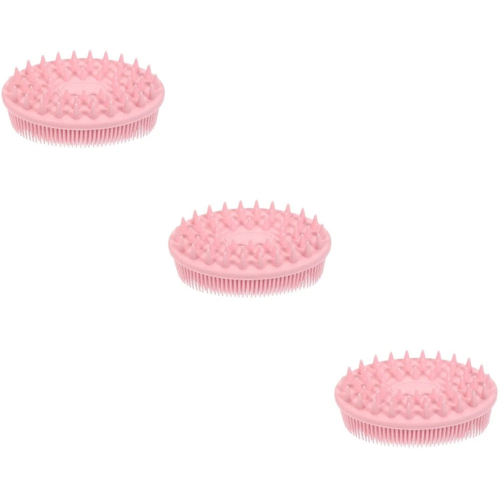 3 Pack Silicone Bath Brush Child Shampoo for Baby Shower Scrubber