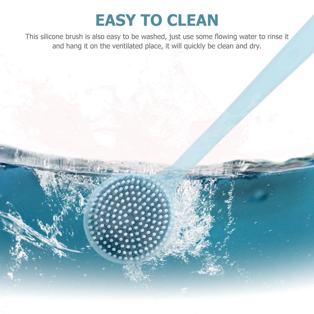 Silicone Bath Brush Back Cleaning Scrubber Man Backbrush for Shower