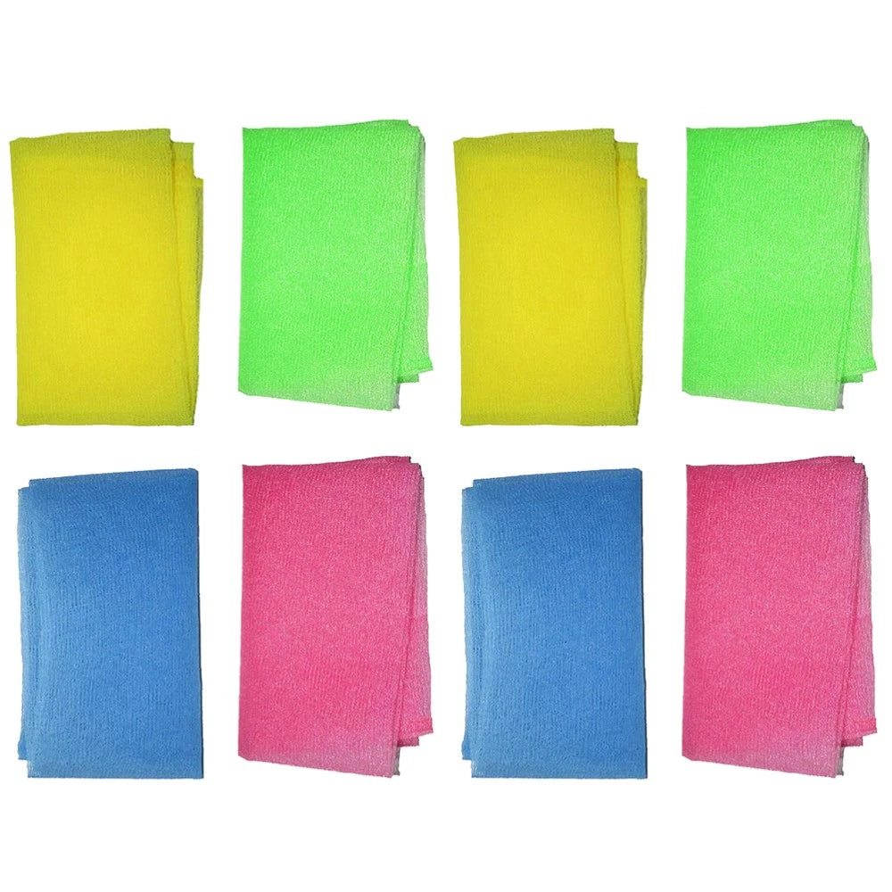 8 Pcs Back Scrub Foam Towel Exfoliator for Shower Scrubber Washers Body Brush