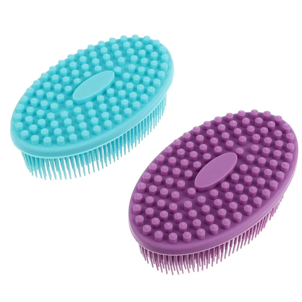 2Pcs Baby Silicone Body Brushes Practical Bath Brushes Shower Bath Brushes