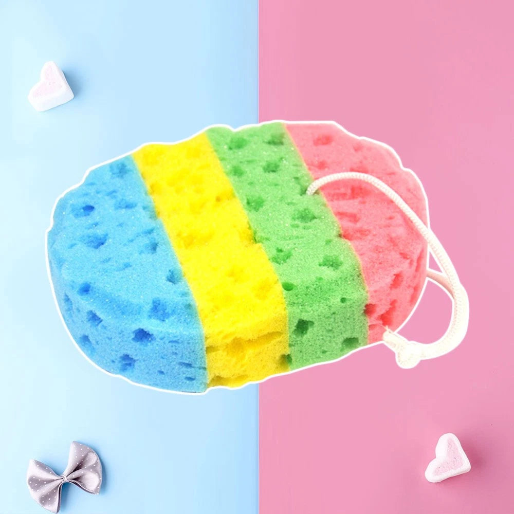 3 Pcs Bath Sponge Cleaning Brushes Shower Four Colors Sponges Bathing Tools
