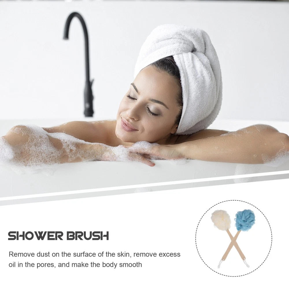 2 Pcs Baby Man Long Handle Bath Brush Shower Tools Bathbrush for