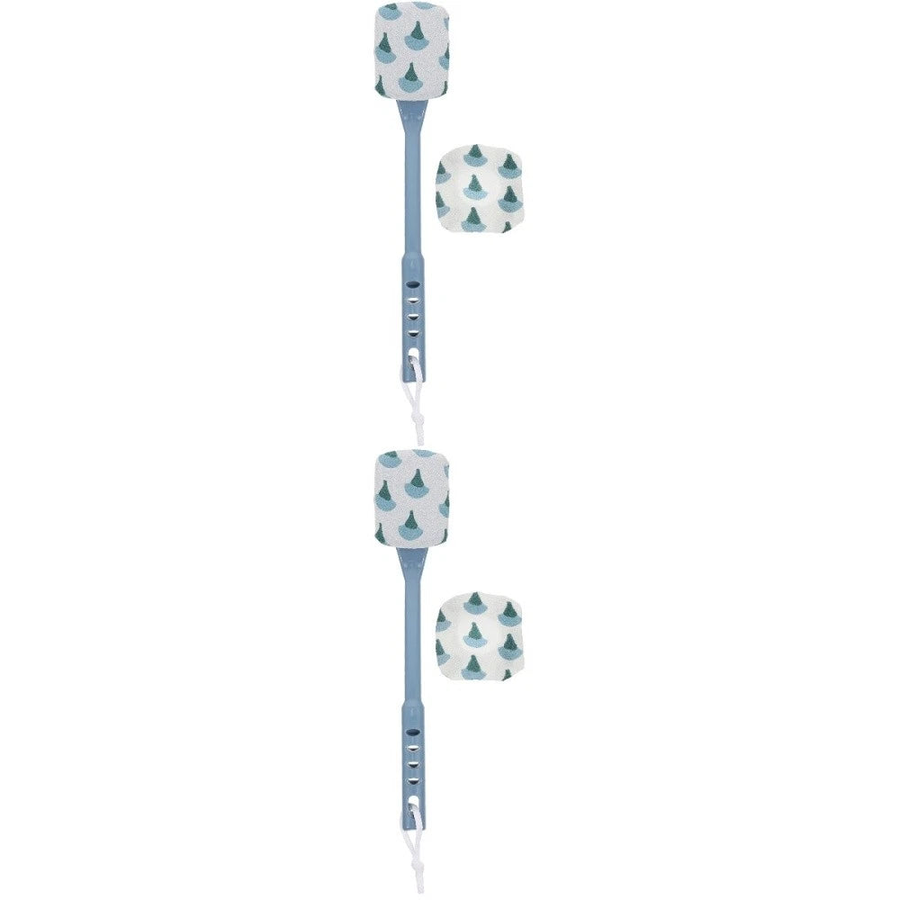 2 pcs Household Bath Brush Practical Shower Brush Back Cleaning Brush for