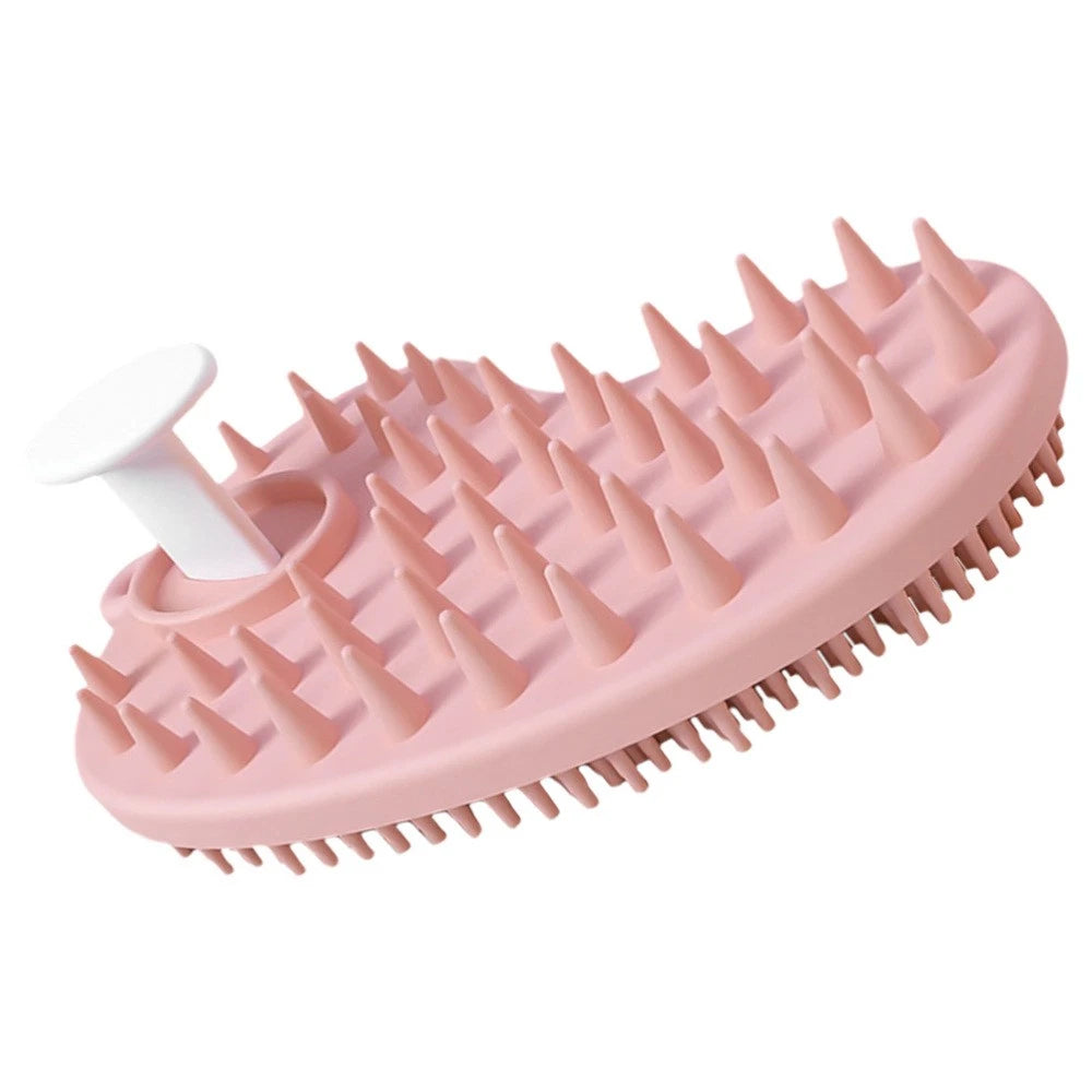 Shampoo Massage Brush Silicone Bath with Hole Soft Cleaning