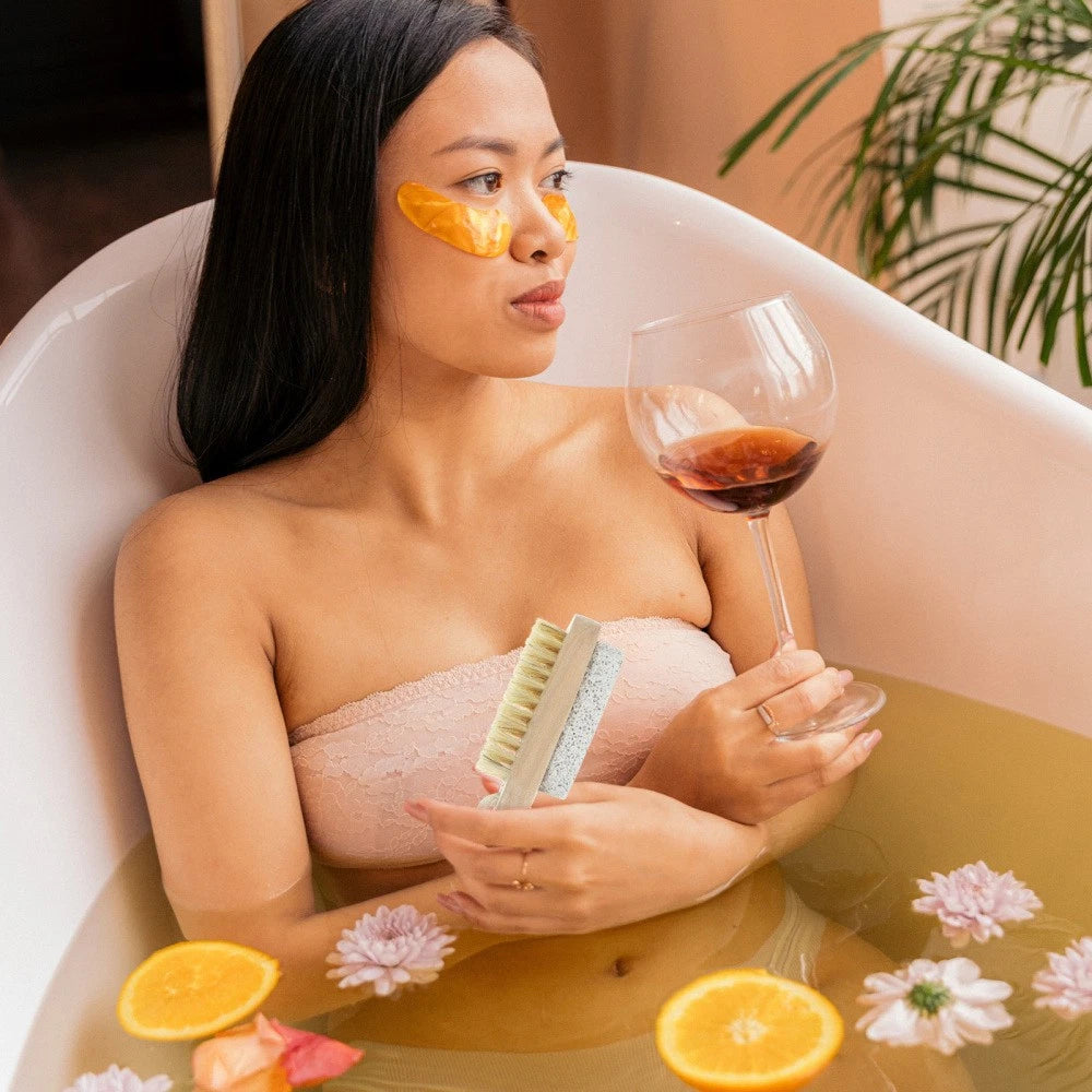 2 Pcs Double-sided Brush of Stepping Foot Bath Scrubber