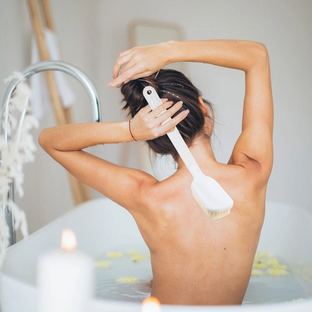 Back Scrub Brush Bath Bathing Accessories Long Handle for Shower Soft