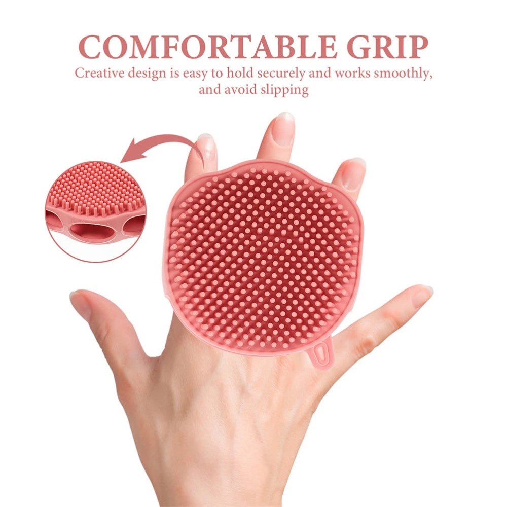 2 Pcs Shampoo Bath Brush Travel Body Exfoliator Scrubber Scrubbing