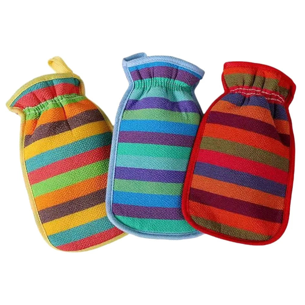3 Pcs Bath Towel Gloves Bathing Accessories Back Brush for Shower Men
