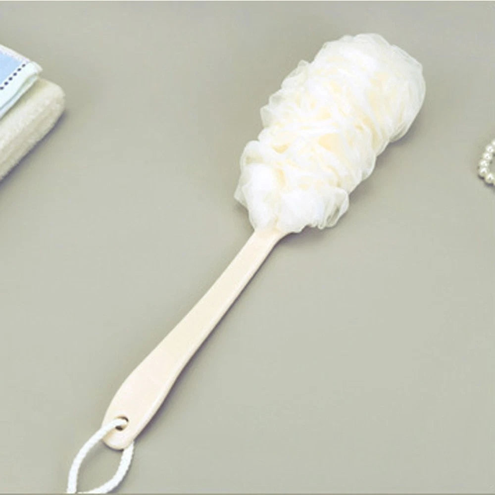 2 Pcs Rub The Back Bath Flowers Bathroom Scrubber Body Brush with Handle