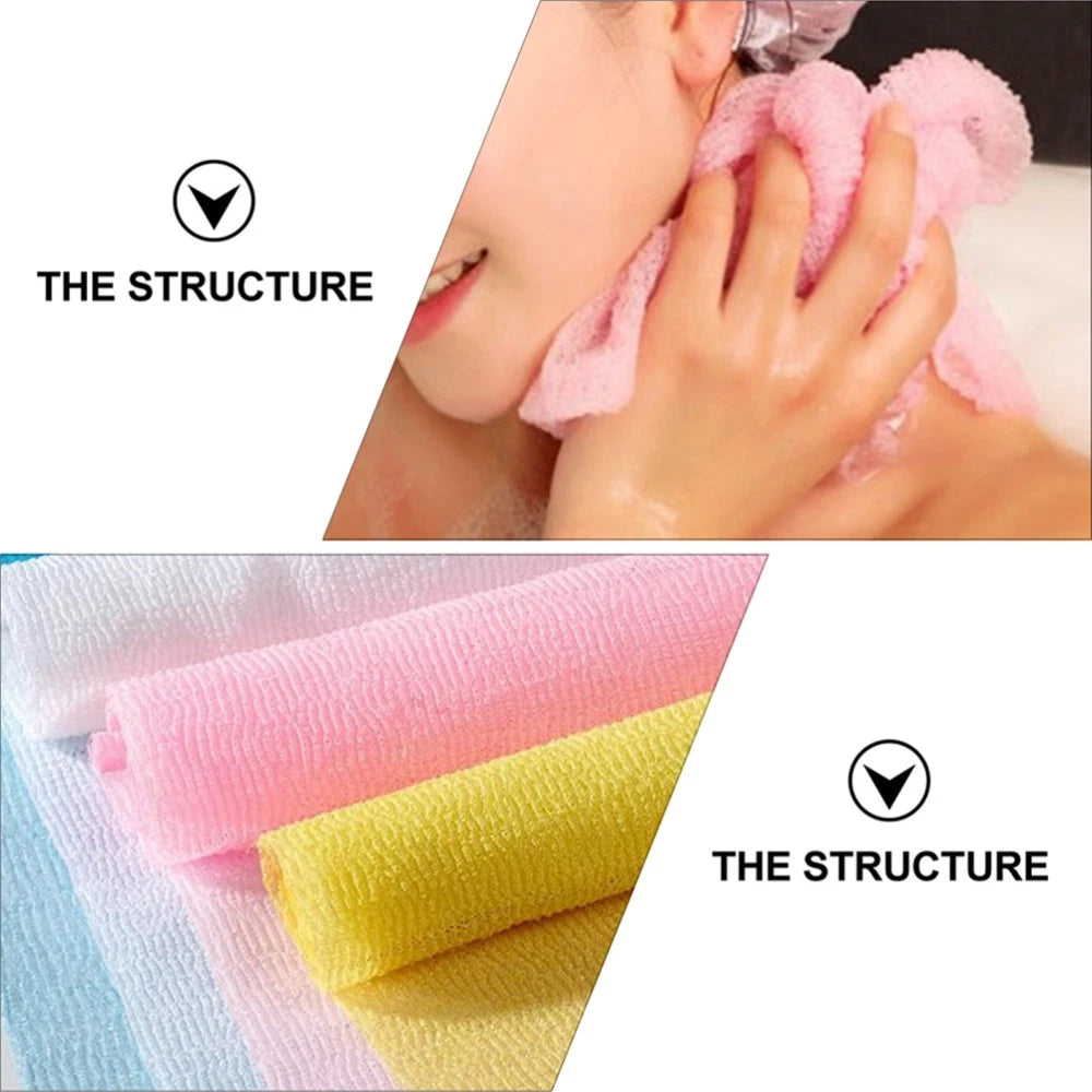 8 Pcs Back Scrub Foam Towel Exfoliator for Shower Scrubber Washers Body Brush
