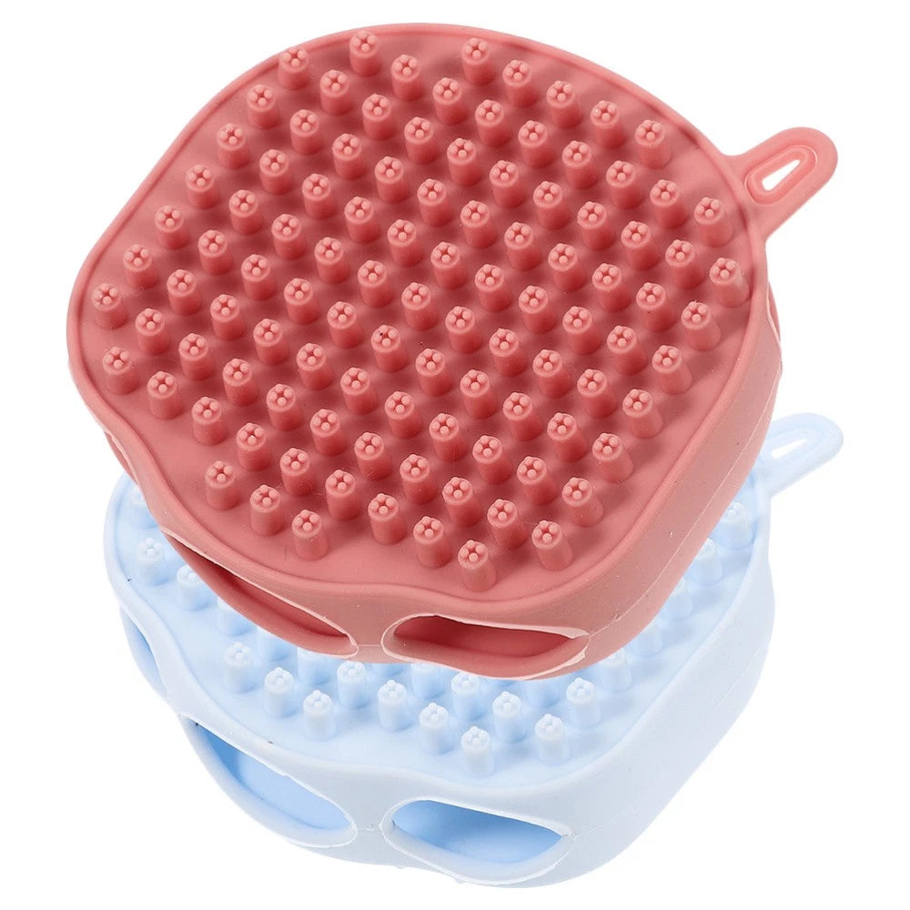 2 Pcs Shampoo Bath Brush Travel Body Exfoliator Scrubber Scrubbing