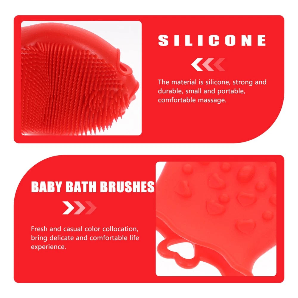 Silicone Shampoo Brush Bath Shower Baby Child Brushes for Exfoliating Scrubber