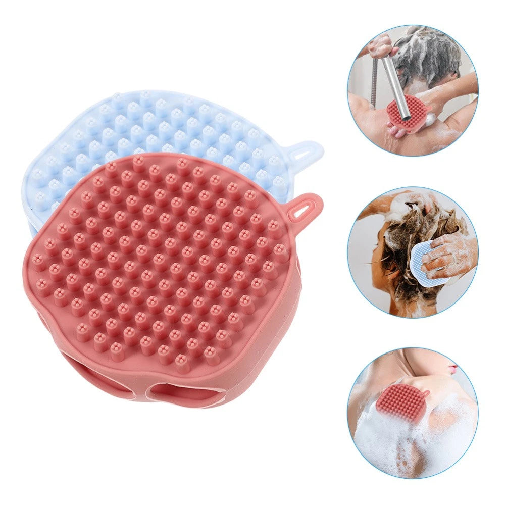 2 Pcs Shampoo Bath Brush Travel Child Body Scrub Shower Scrubber