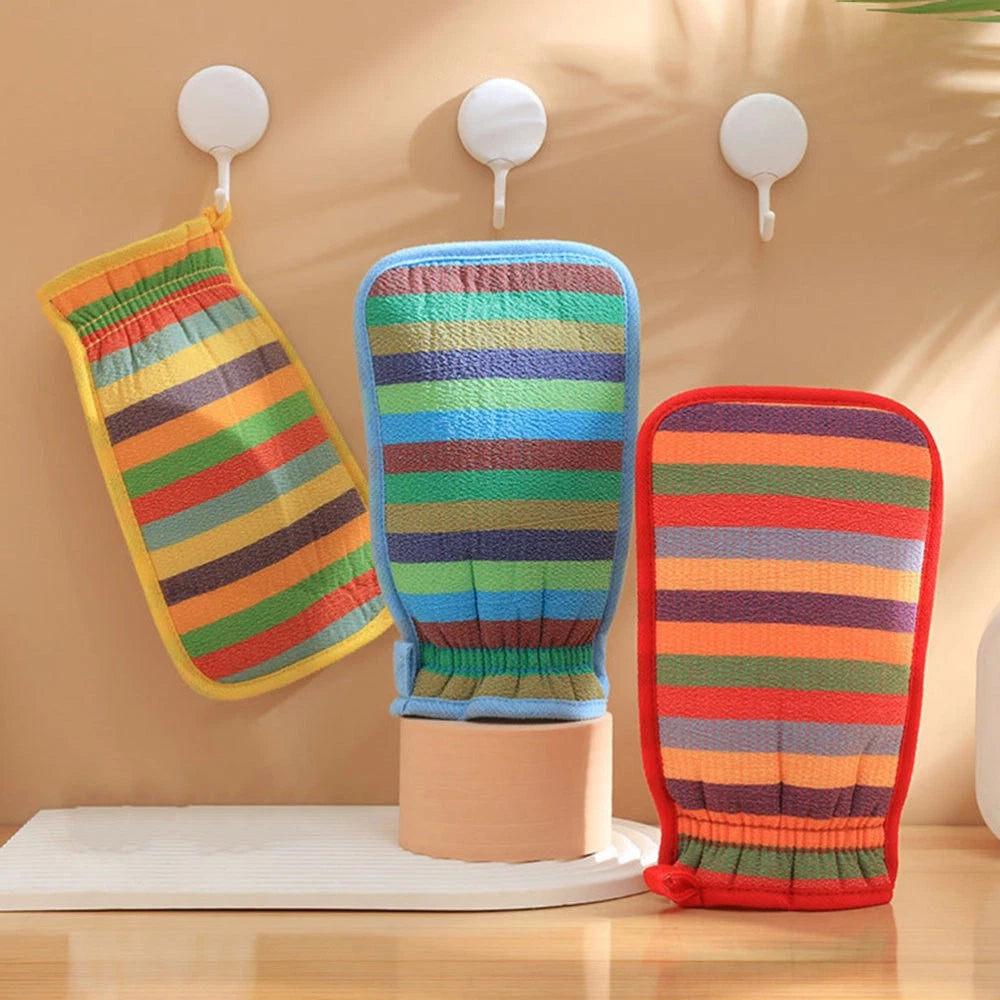 3 Pcs Bath Towel Gloves Bathing Accessories Back Brush for Shower Men