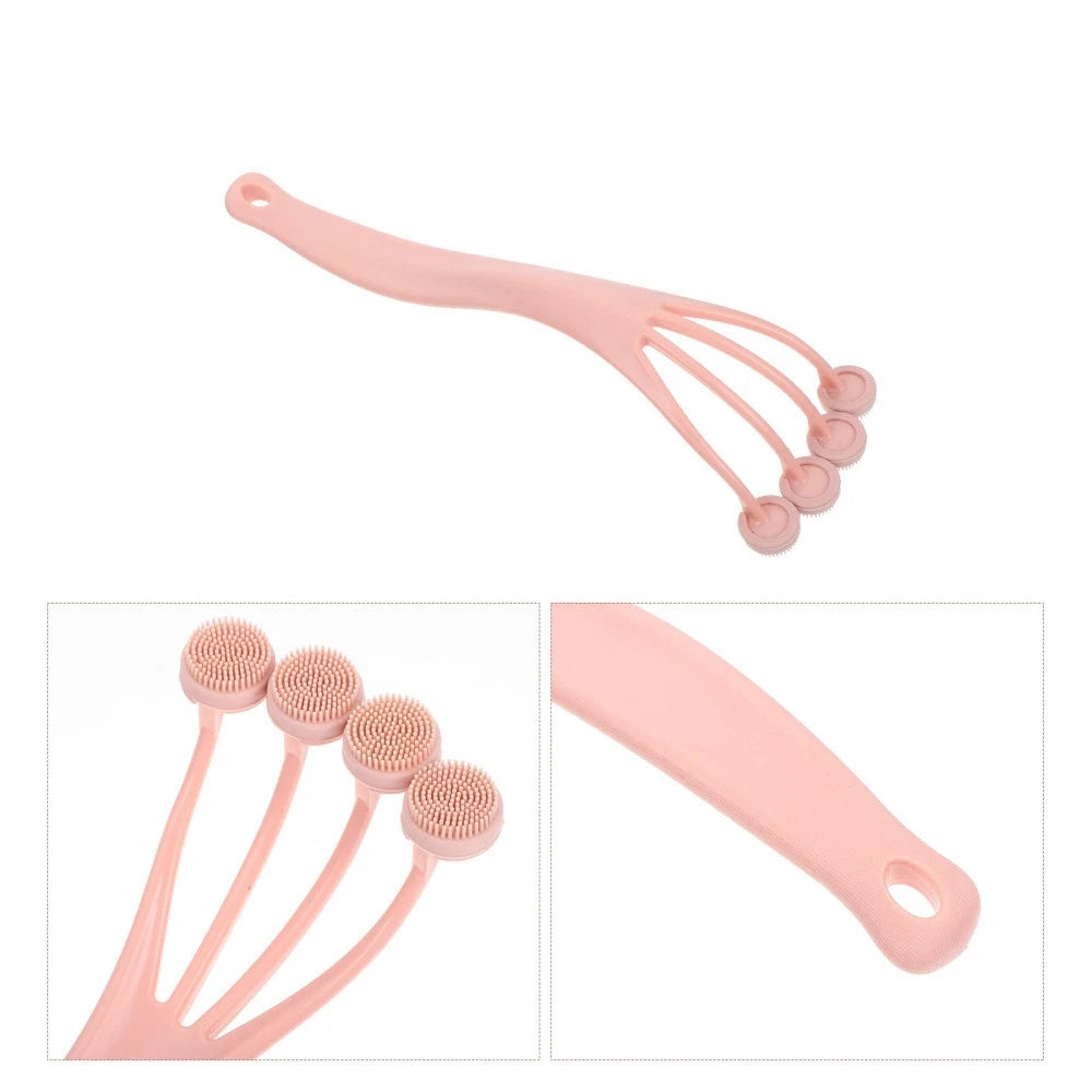 2 Pieces Exfoliating Bath Brush Back for Shower Scrubber with Long Handle