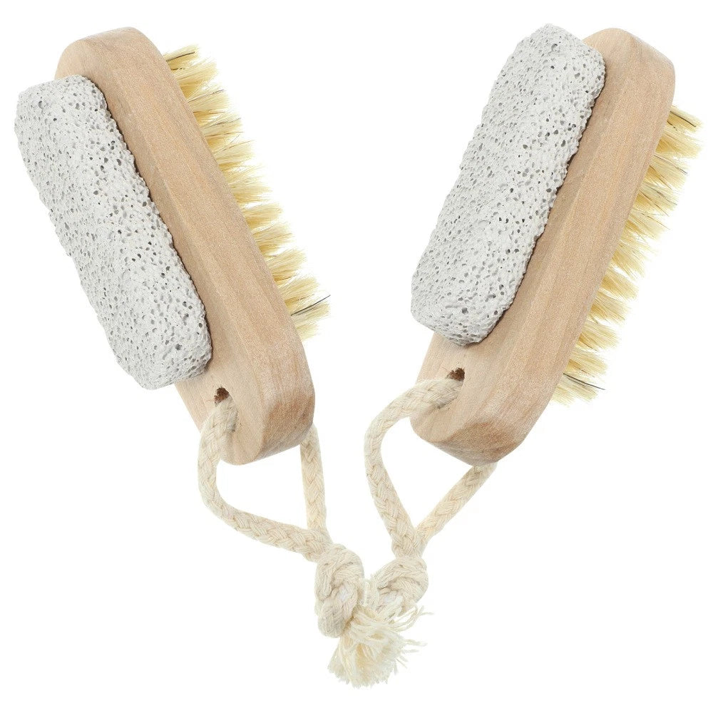 2 Pcs Double-sided Brush of Stepping Clean up Nail Bath Scrubber