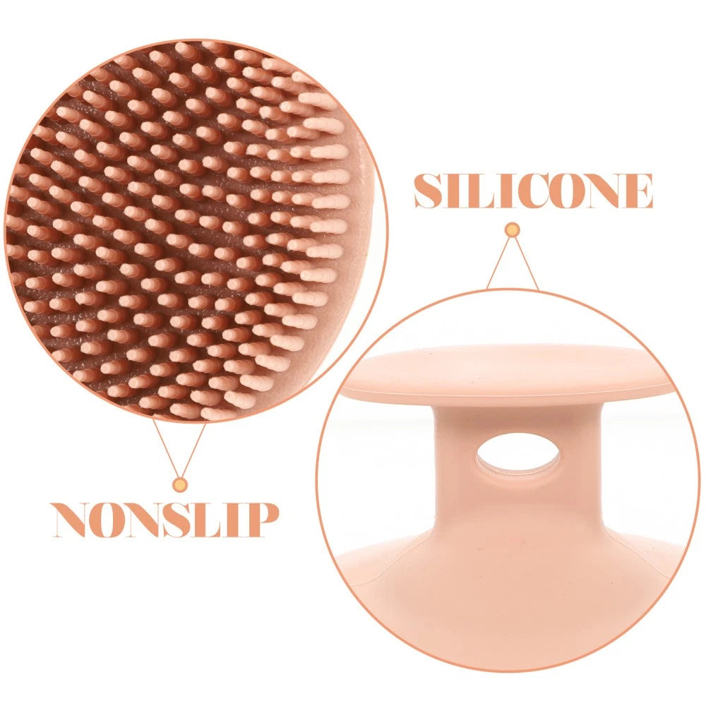Bath Brush Exfoliating for Body Baby Travel Soft Silicone Scrubber