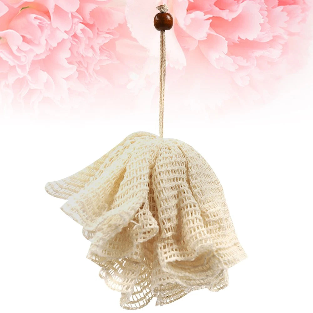 Bath Flower Towel Bathroom Shower Brushes for Body Portable Scrubber Ball Mesh