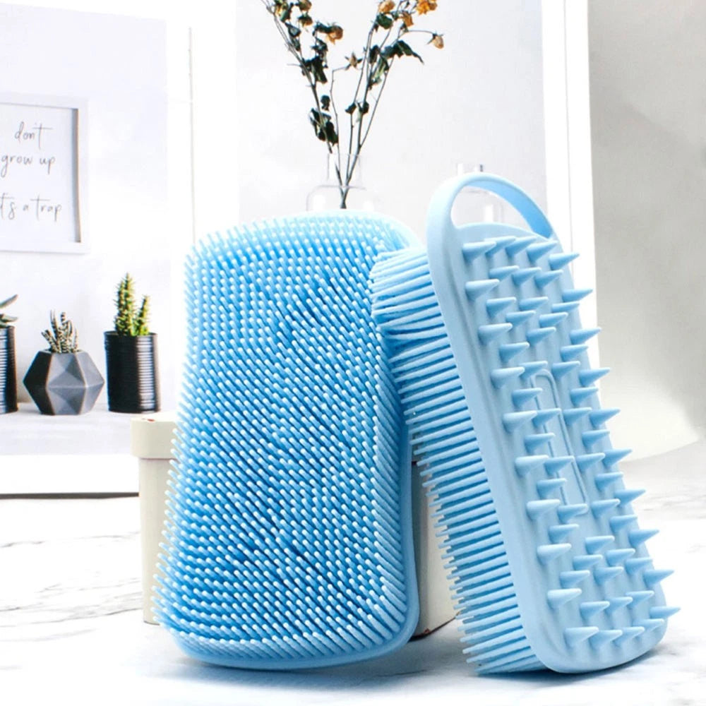 Silicone Bath Brush Shampoo Shower Scrubber for Nourishing