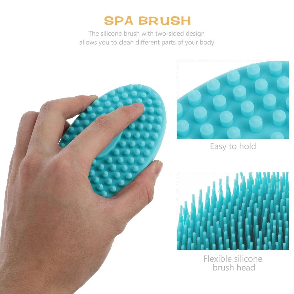 2Pcs Baby Silicone Body Brushes Practical Bath Brushes Shower Bath Brushes