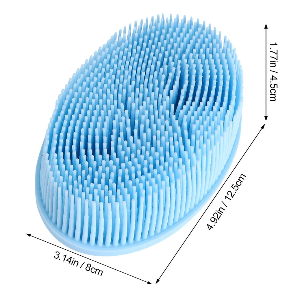 2 Pcs Bath Massage Handheld Scrubber Silicone Brushes