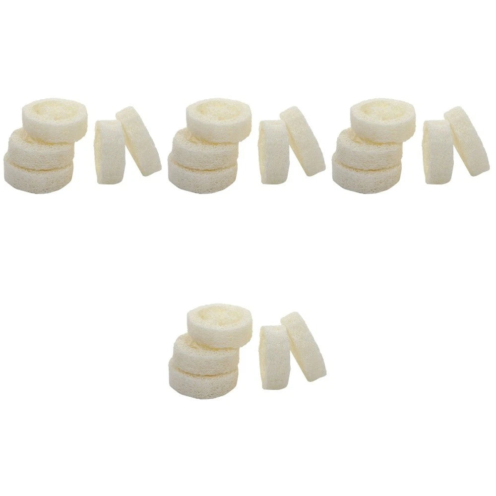 4 Pieces Loofah Shower Brush Bath Sponge Adults Scourer Travel Pad Soap Holder