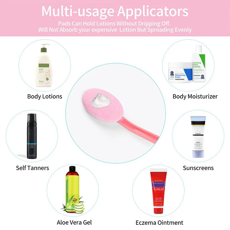 Body Bath Brush Back Scrubber Lotion Self Applicator Back Brush Long Handle SC