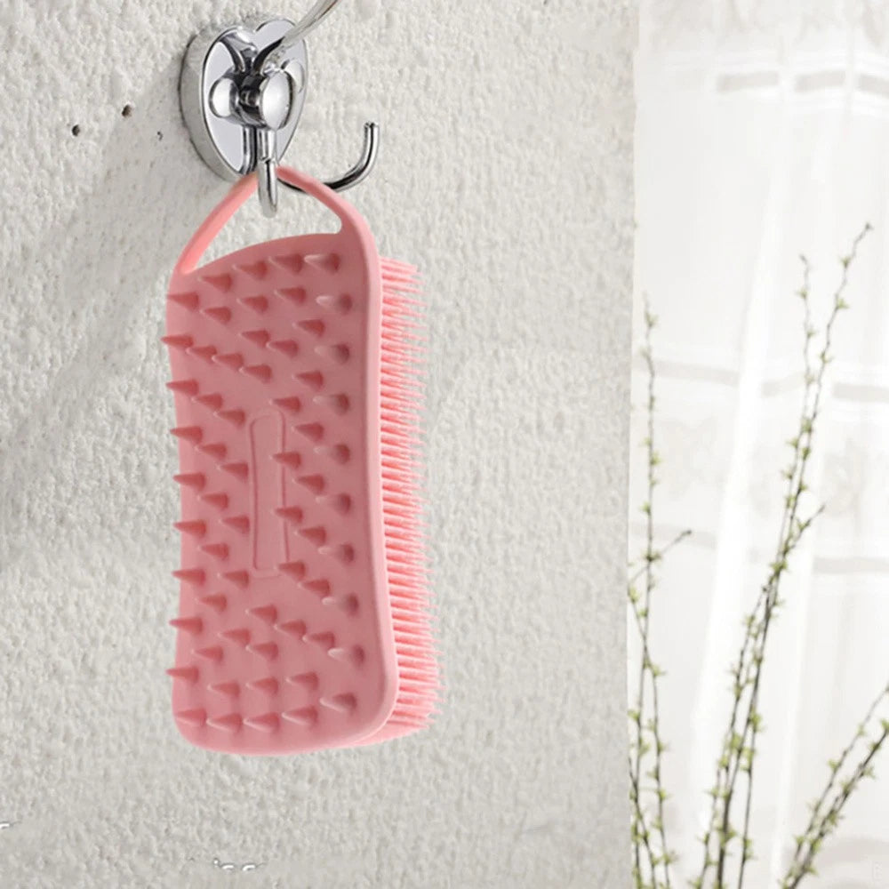 2 Pcs Silicone Shampoo Man Shower Scrubber for Body Brushes