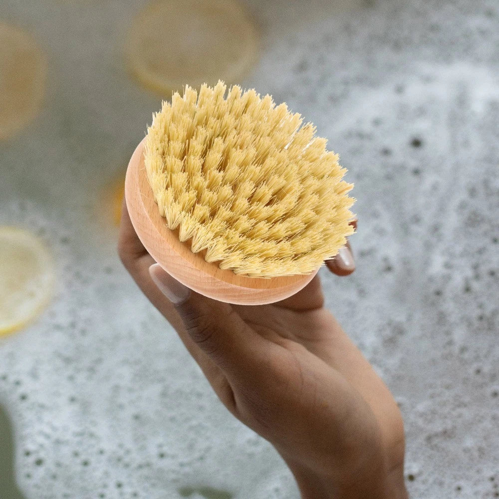 Bath Brush Shower Scrubber for Body Portable Handle Back Massage