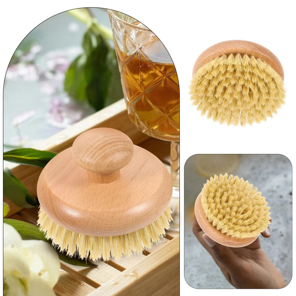 1pc Practical Round Handle Body Brush Easy Cleaning Brush Bathing Supplies