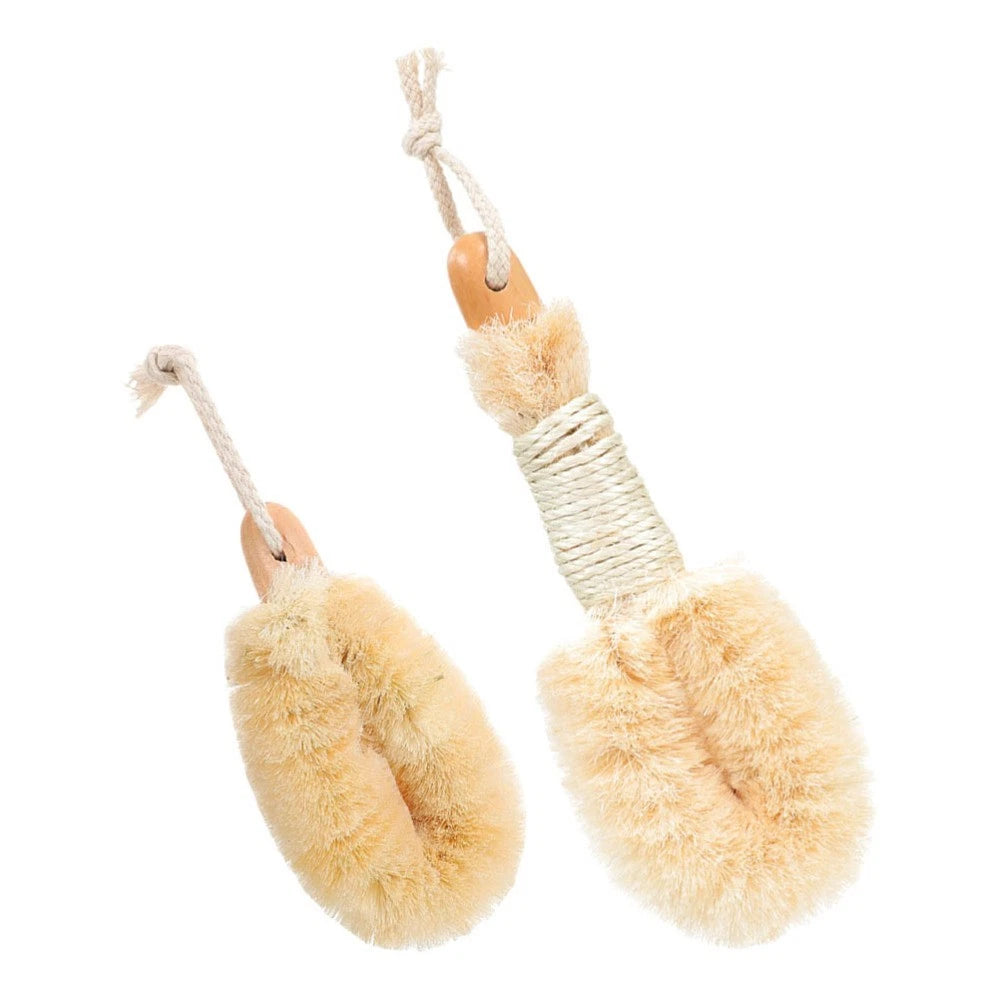 2 Pcs Silk Bath Brush Body Brushes for Shower Exfoliating Man Exfoliator
