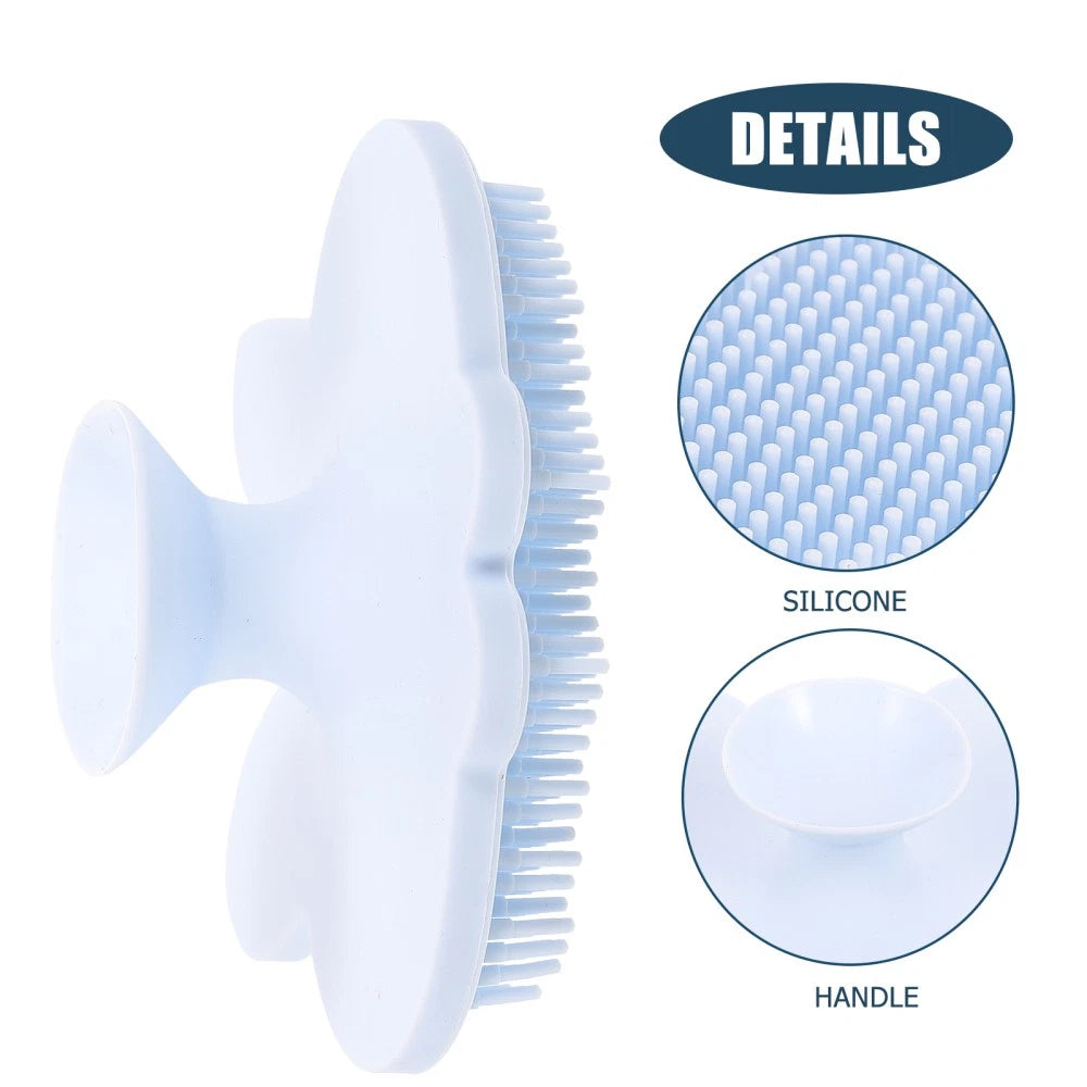 Silicone Bath Brush Child Baby Shower Exfoliating Scrubber Cleaning