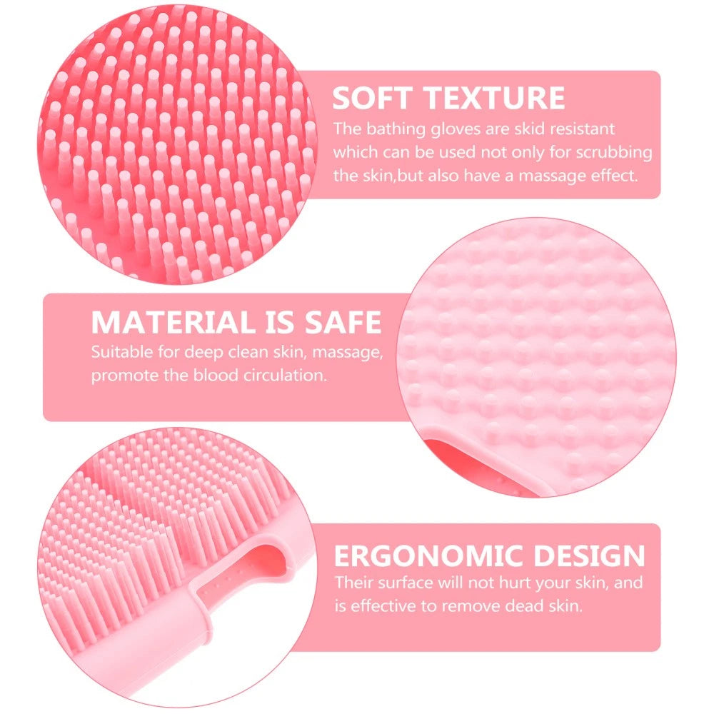 Bath Brush Elderly Child Soft Silicone Body Cleansing Scrubber for