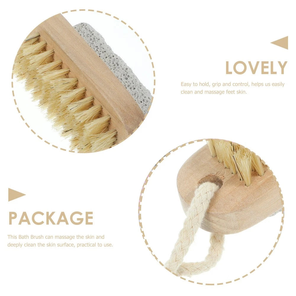 2 Pcs Double-sided Brush of Stepping Clean up Nail Bath Scrubber