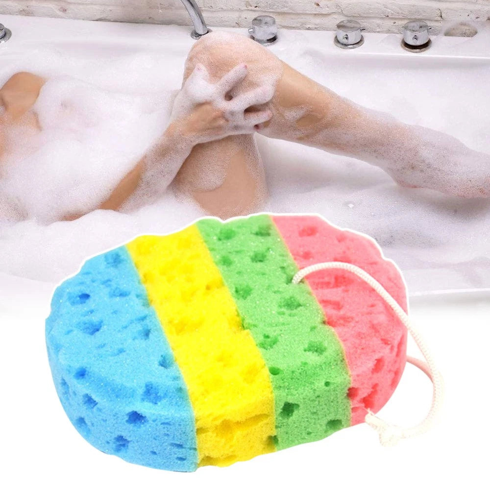 3 Pcs Bath Sponge Cleaning Brushes Shower Four Colors Sponges Bathing Tools