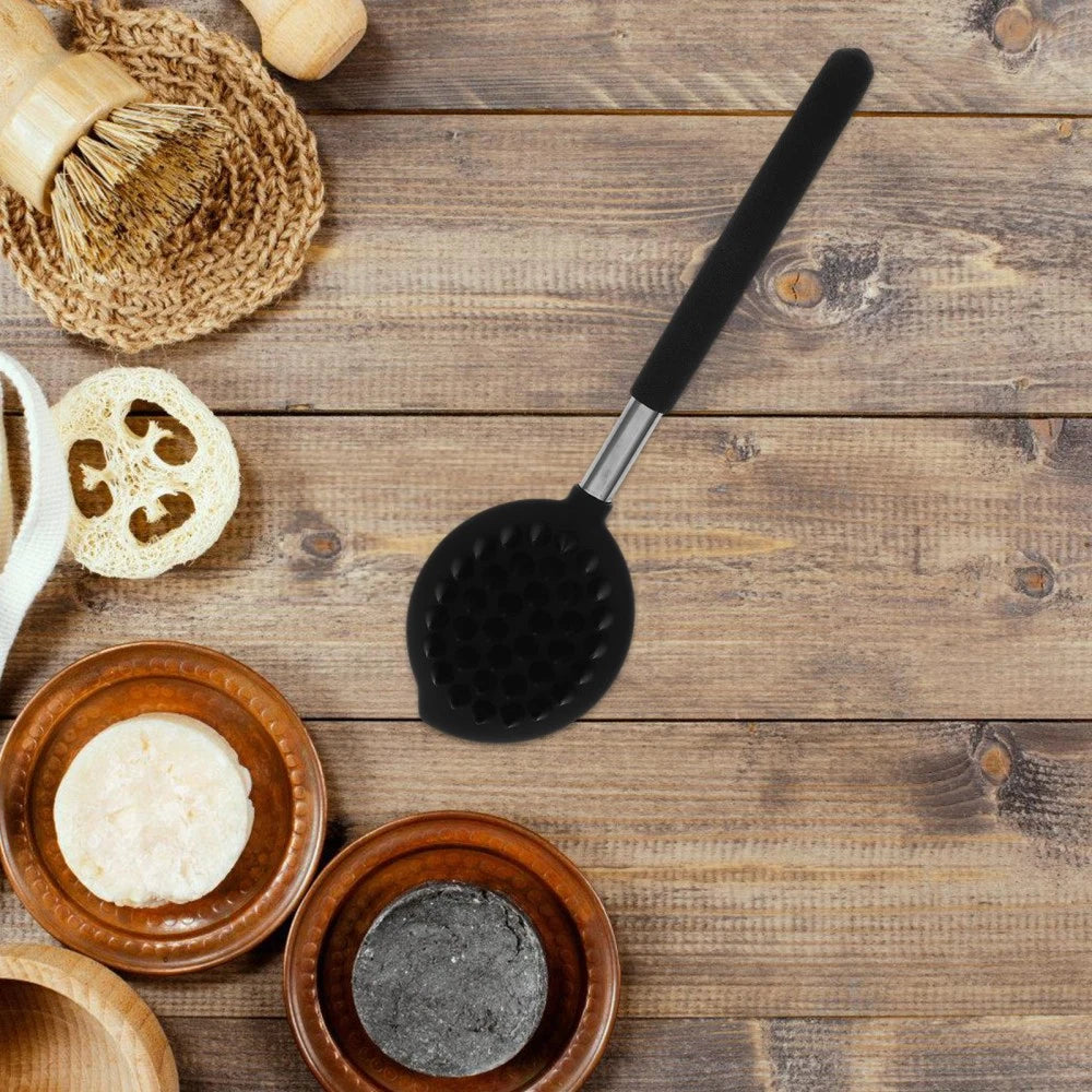 Silicone Bath Brush Man Skin Exfoliating Back Scrubbing Shower Body Scrubber